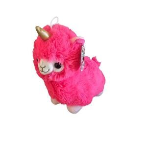 Peek A boo toys pink plush llama unicorn